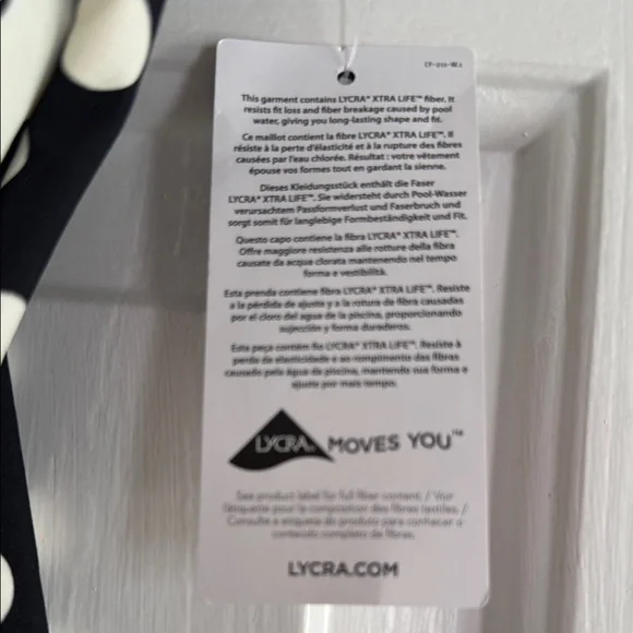 LANDS’ END LYCRA Women's Slender Suit Wrap Bandeau One Piece Swimsuit - Picture 12 of 14